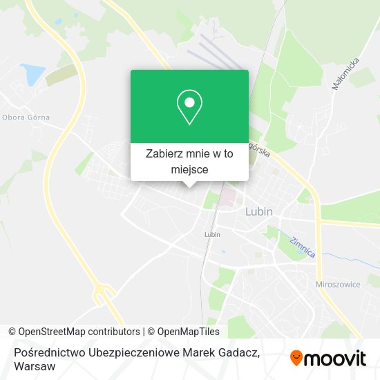 Mapa Pośrednictwo Ubezpieczeniowe Marek Gadacz