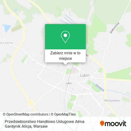 Mapa Przedsiebiorstwo Handlowo Uslugowe Alma Gardynik Alicja