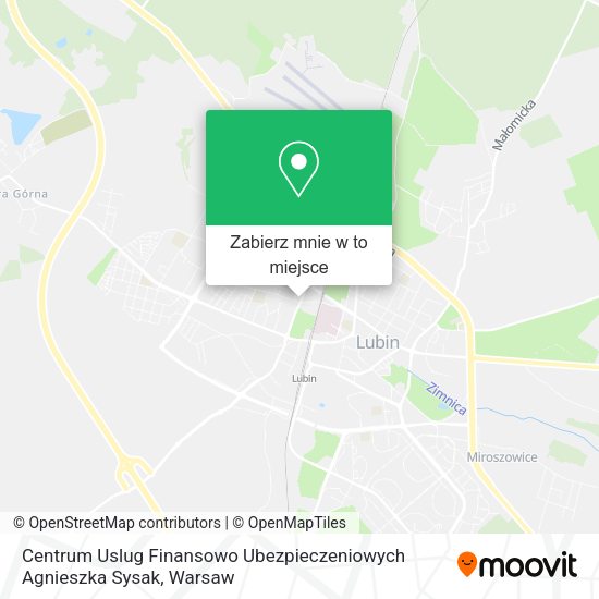 Mapa Centrum Uslug Finansowo Ubezpieczeniowych Agnieszka Sysak