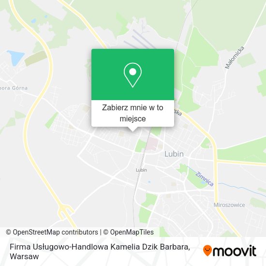 Mapa Firma Usługowo-Handlowa Kamelia Dzik Barbara