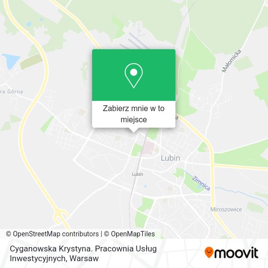 Mapa Cyganowska Krystyna. Pracownia Usług Inwestycyjnych