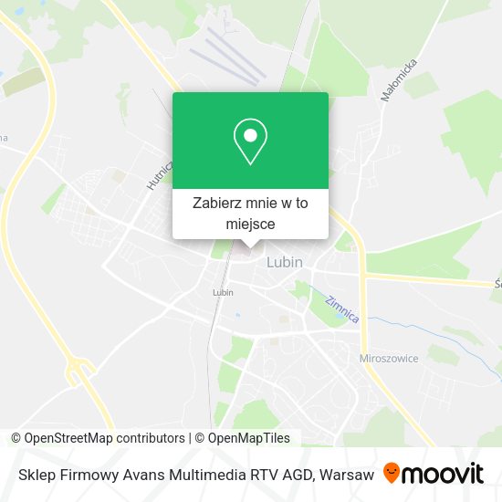 Mapa Sklep Firmowy Avans Multimedia RTV AGD