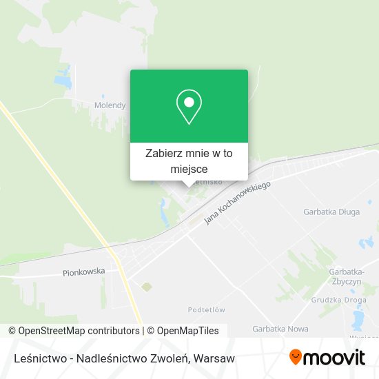 Mapa Leśnictwo - Nadleśnictwo Zwoleń