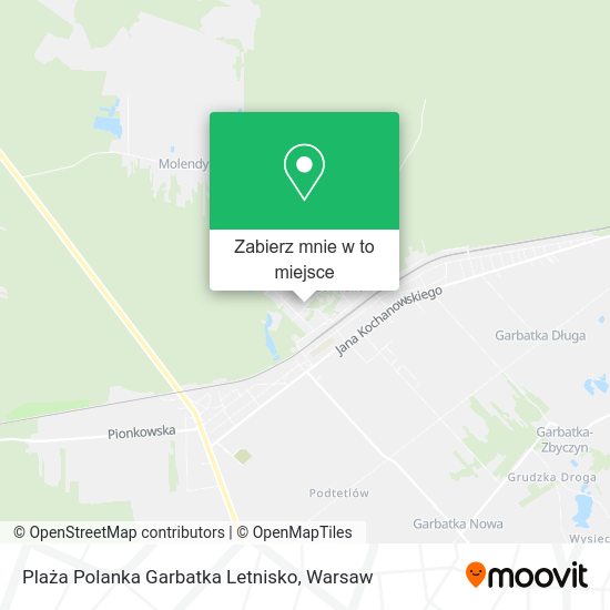 Mapa Plaża Polanka Garbatka Letnisko