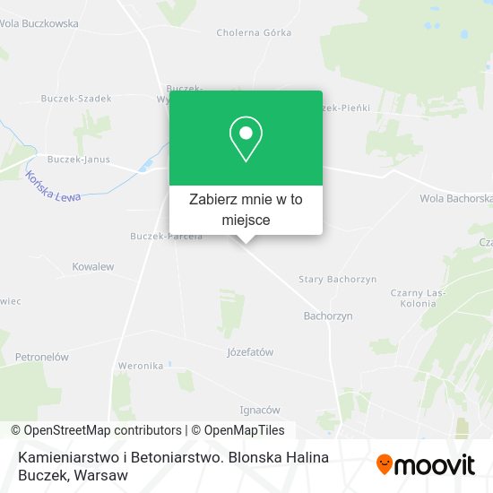 Mapa Kamieniarstwo i Betoniarstwo. Blonska Halina Buczek