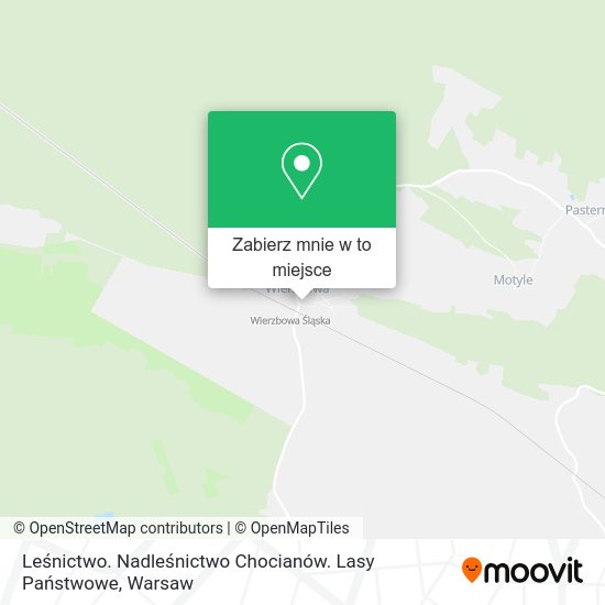 Mapa Leśnictwo. Nadleśnictwo Chocianów. Lasy Państwowe