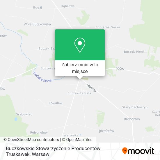 Mapa Buczkowskie Stowarzyszenie Producentów Truskawek