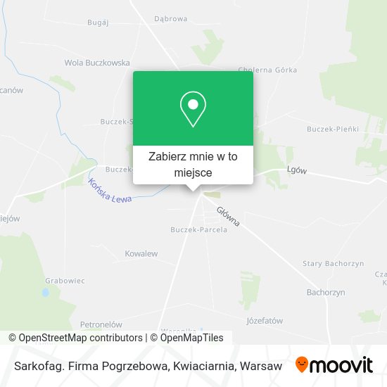 Mapa Sarkofag. Firma Pogrzebowa, Kwiaciarnia