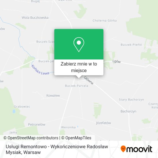 Mapa Usługi Remontowo - Wykończeniowe Radosław Mysiak