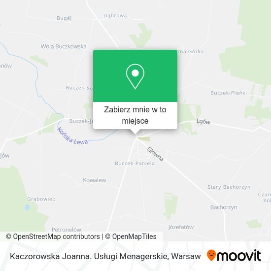 Mapa Kaczorowska Joanna. Usługi Menagerskie