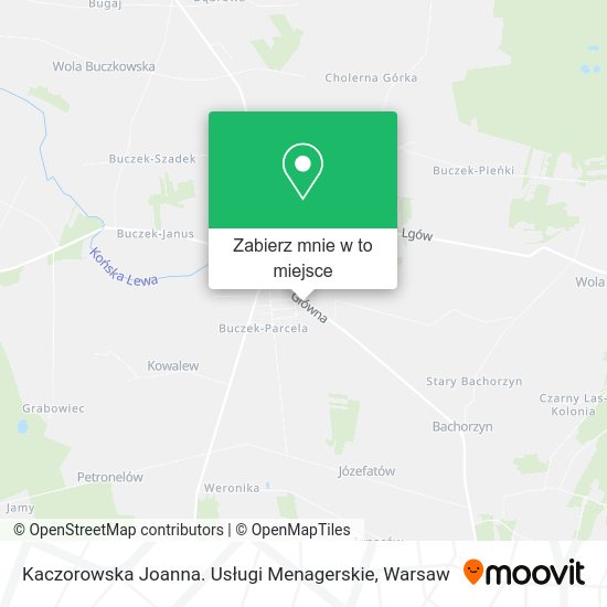 Mapa Kaczorowska Joanna. Usługi Menagerskie