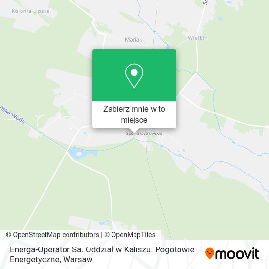 Mapa Energa-Operator Sa. Oddział w Kaliszu. Pogotowie Energetyczne