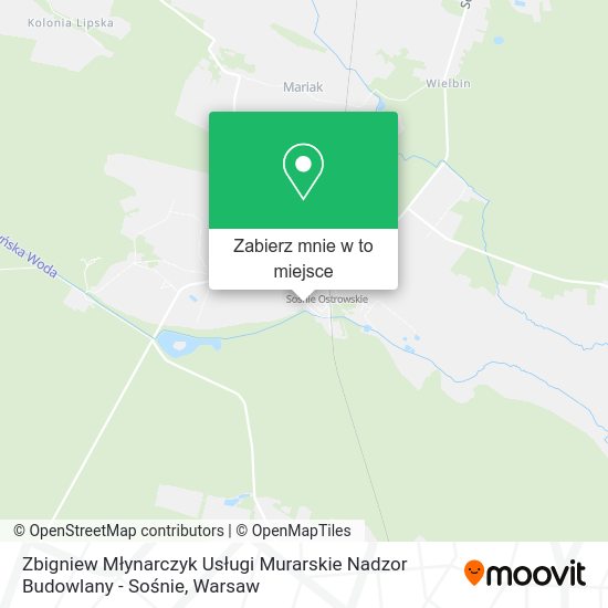 Mapa Zbigniew Młynarczyk Usługi Murarskie Nadzor Budowlany - Sośnie