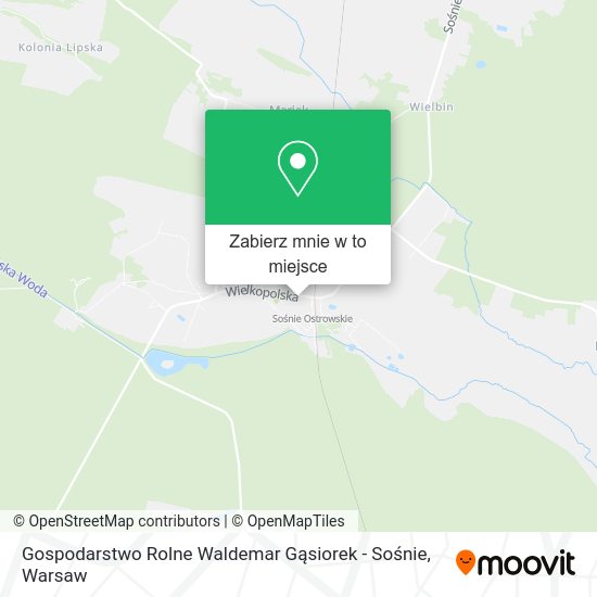 Mapa Gospodarstwo Rolne Waldemar Gąsiorek - Sośnie