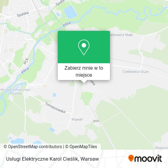 Mapa Usługi Elektryczne Karol Cieślik