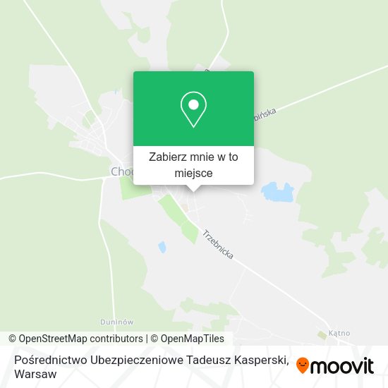 Mapa Pośrednictwo Ubezpieczeniowe Tadeusz Kasperski