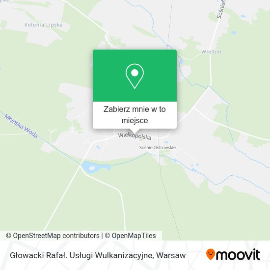 Mapa Głowacki Rafał. Usługi Wulkanizacyjne