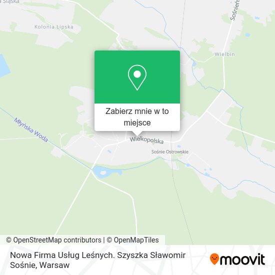 Mapa Nowa Firma Usług Leśnych. Szyszka Sławomir Sośnie