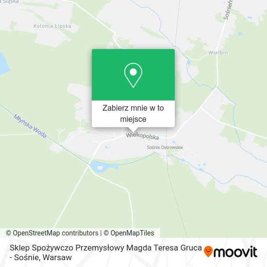 Mapa Sklep Spożywczo Przemysłowy Magda Teresa Gruca - Sośnie