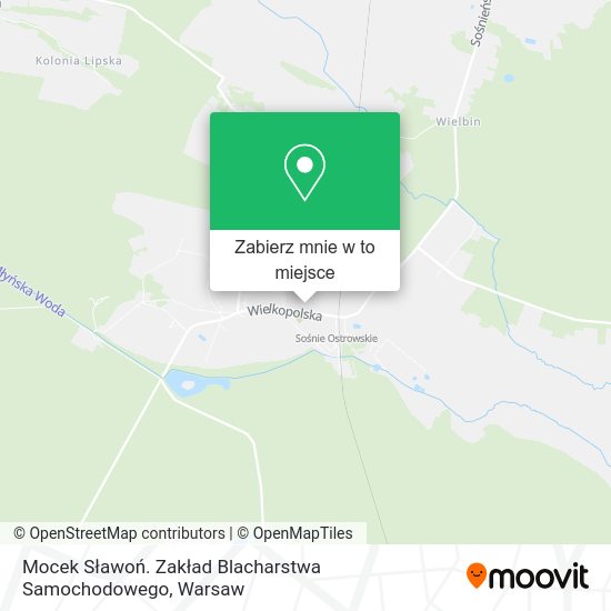 Mapa Mocek Sławoń. Zakład Blacharstwa Samochodowego