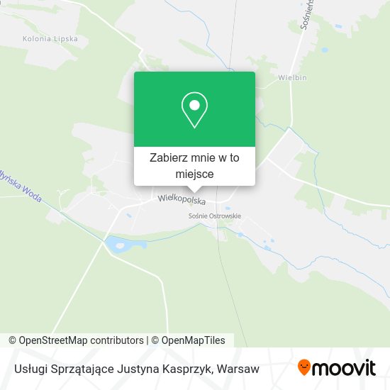 Mapa Usługi Sprzątające Justyna Kasprzyk