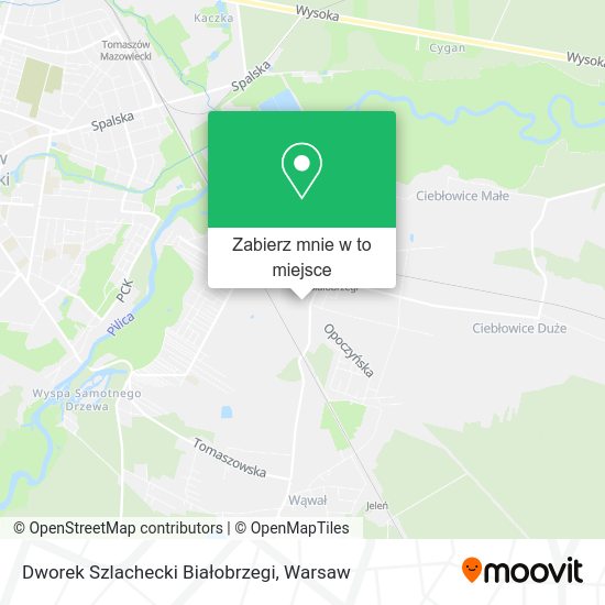 Mapa Dworek Szlachecki Białobrzegi