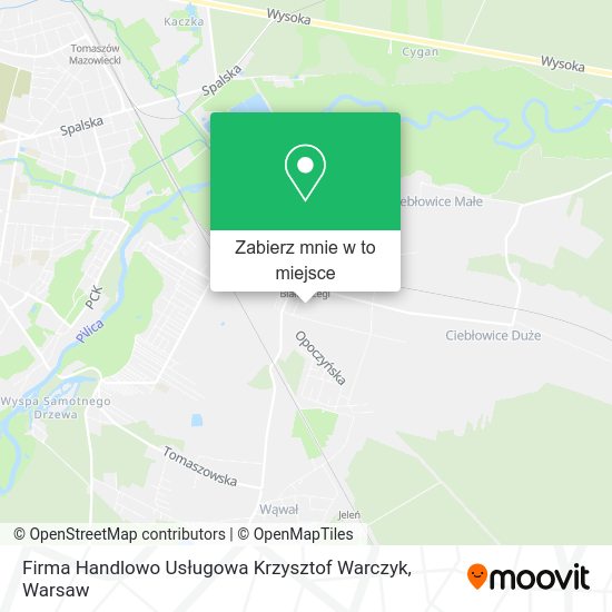 Mapa Firma Handlowo Usługowa Krzysztof Warczyk