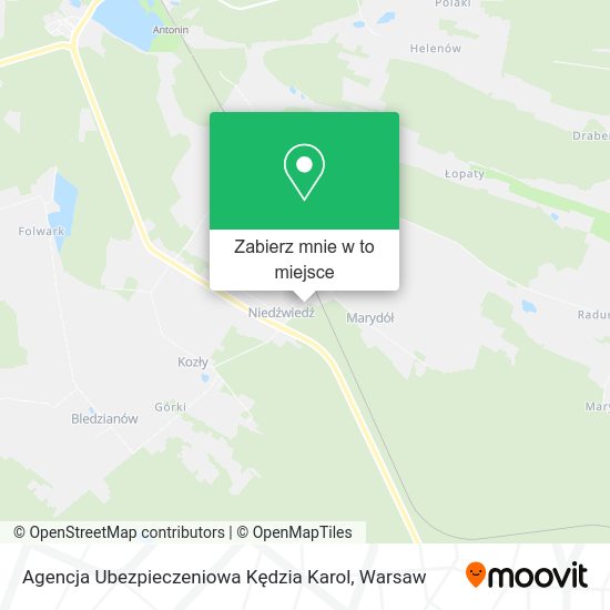 Mapa Agencja Ubezpieczeniowa Kędzia Karol