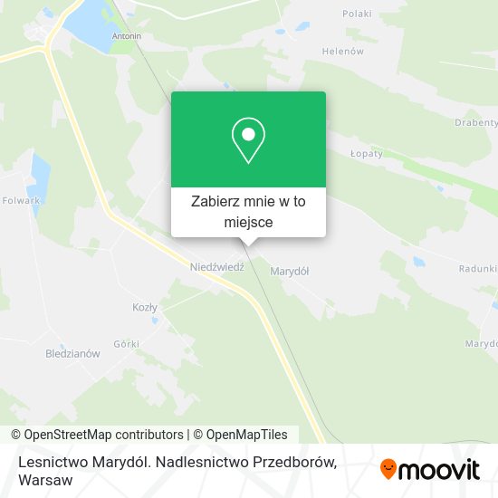 Mapa Lesnictwo Marydól. Nadlesnictwo Przedborów