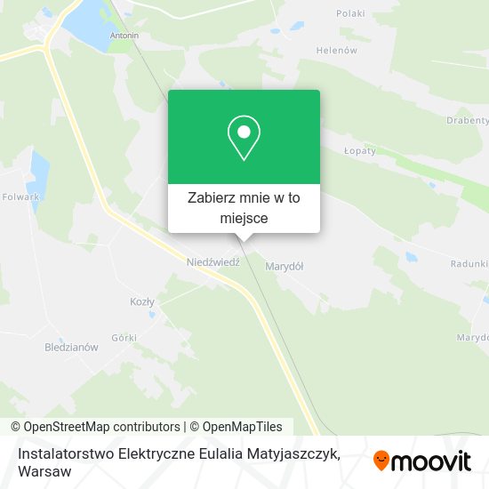 Mapa Instalatorstwo Elektryczne Eulalia Matyjaszczyk