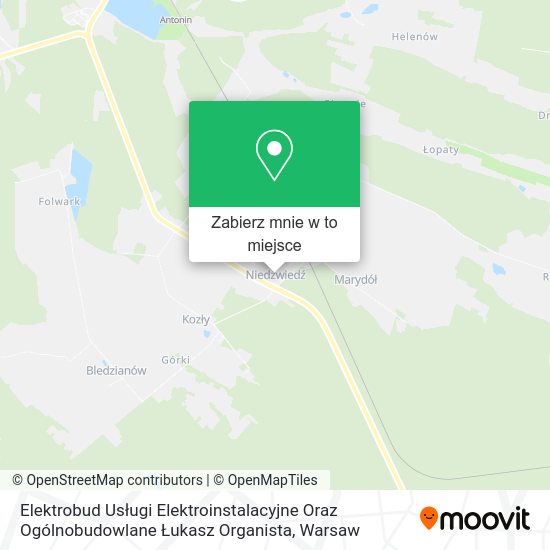 Mapa Elektrobud Usługi Elektroinstalacyjne Oraz Ogólnobudowlane Łukasz Organista