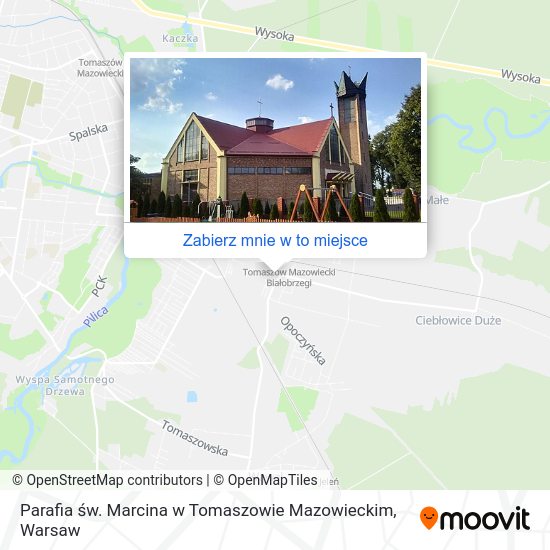 Mapa Parafia św. Marcina w Tomaszowie Mazowieckim