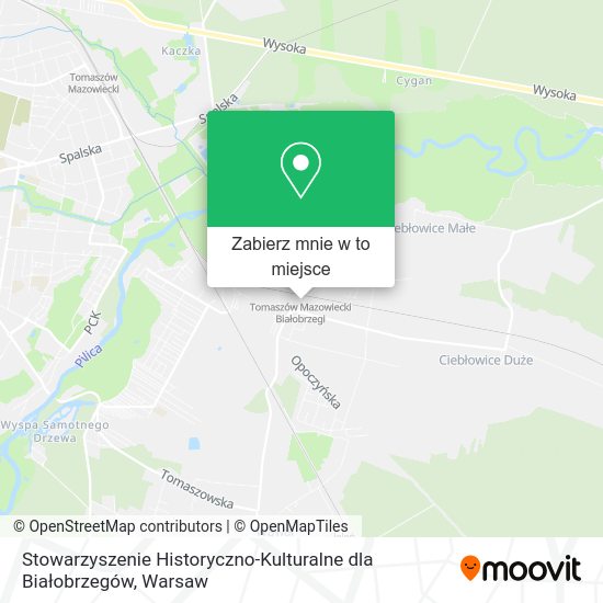 Mapa Stowarzyszenie Historyczno-Kulturalne dla Białobrzegów