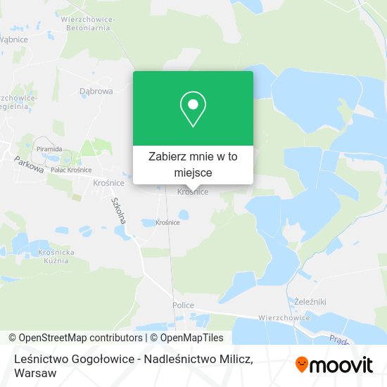 Mapa Leśnictwo Gogołowice - Nadleśnictwo Milicz