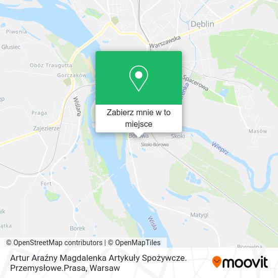 Mapa Artur Araźny Magdalenka Artykuły Spożywcze. Przemysłowe.Prasa