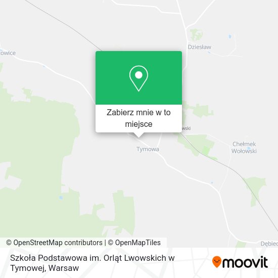 Mapa Szkoła Podstawowa im. Orląt Lwowskich w Tymowej