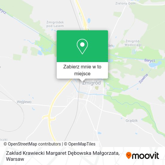 Mapa Zakład Krawiecki Margaret Dębowska Małgorzata