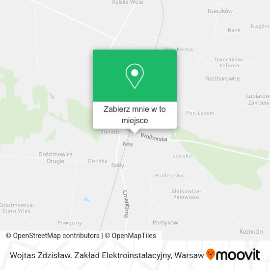 Mapa Wojtas Zdzisław. Zakład Elektroinstalacyjny