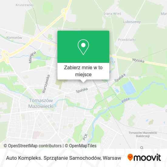 Mapa Auto Kompleks. Sprzątanie Samochodów