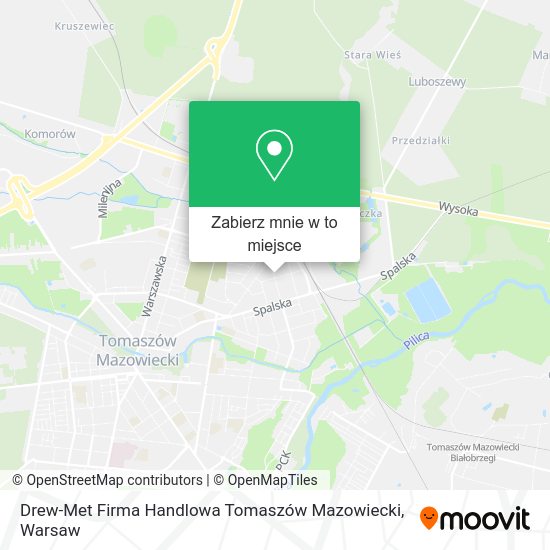 Mapa Drew-Met Firma Handlowa Tomaszów Mazowiecki