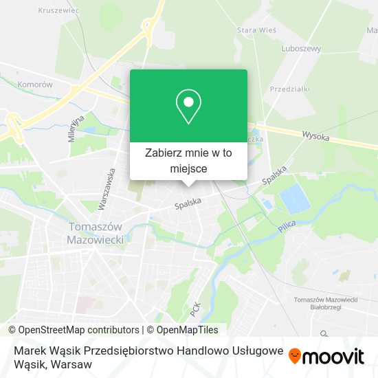 Mapa Marek Wąsik Przedsiębiorstwo Handlowo Usługowe Wąsik