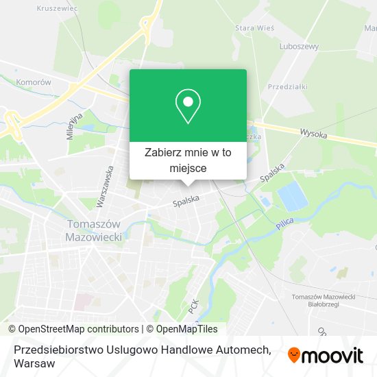 Mapa Przedsiebiorstwo Uslugowo Handlowe Automech