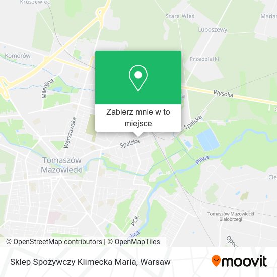 Mapa Sklep Spożywczy Klimecka Maria