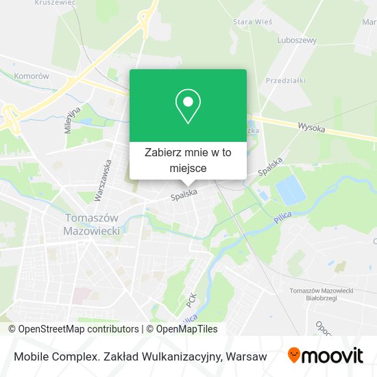 Mapa Mobile Complex. Zakład Wulkanizacyjny