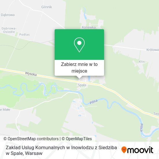 Mapa Zaklad Uslug Komunalnych w Inowlodzu z Siedziba w Spale