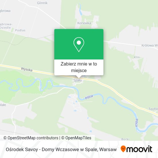 Mapa Ośrodek Savoy - Domy Wczasowe w Spale