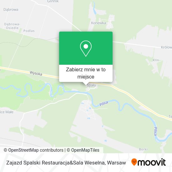 Mapa Zajazd Spalski Restauracja&Sala Weselna