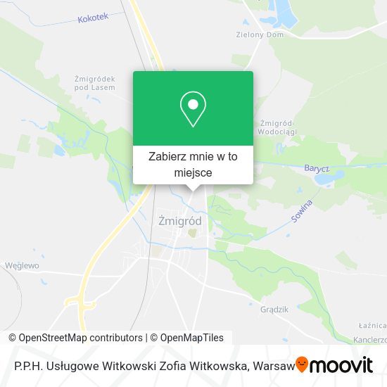 Mapa P.P.H. Usługowe Witkowski Zofia Witkowska