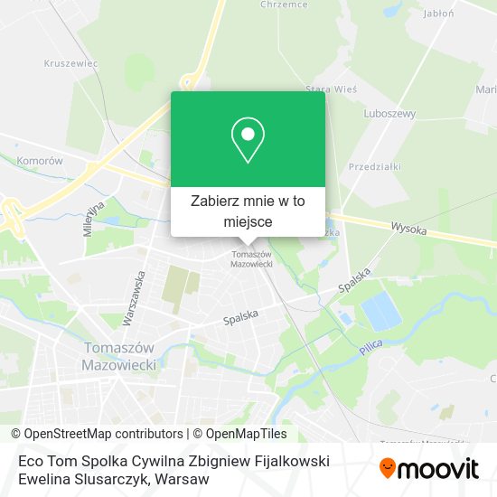 Mapa Eco Tom Spolka Cywilna Zbigniew Fijalkowski Ewelina Slusarczyk