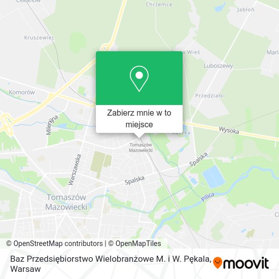 Mapa Baz Przedsiębiorstwo Wielobranżowe M. i W. Pękala